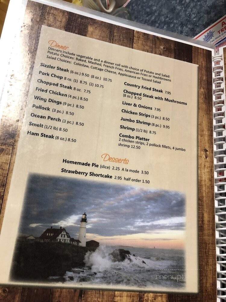 Lakeside Inn Restaurant - Sand Lake, MI menu_pic