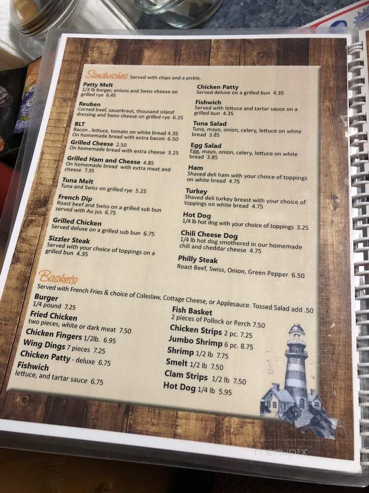 Lakeside Inn Restaurant - Sand Lake, MI menu_pic