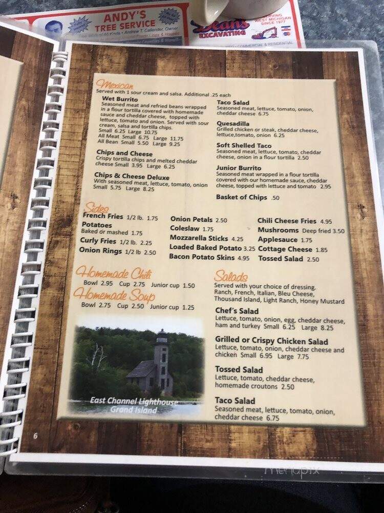 Lakeside Inn Restaurant - Sand Lake, MI menu_pic