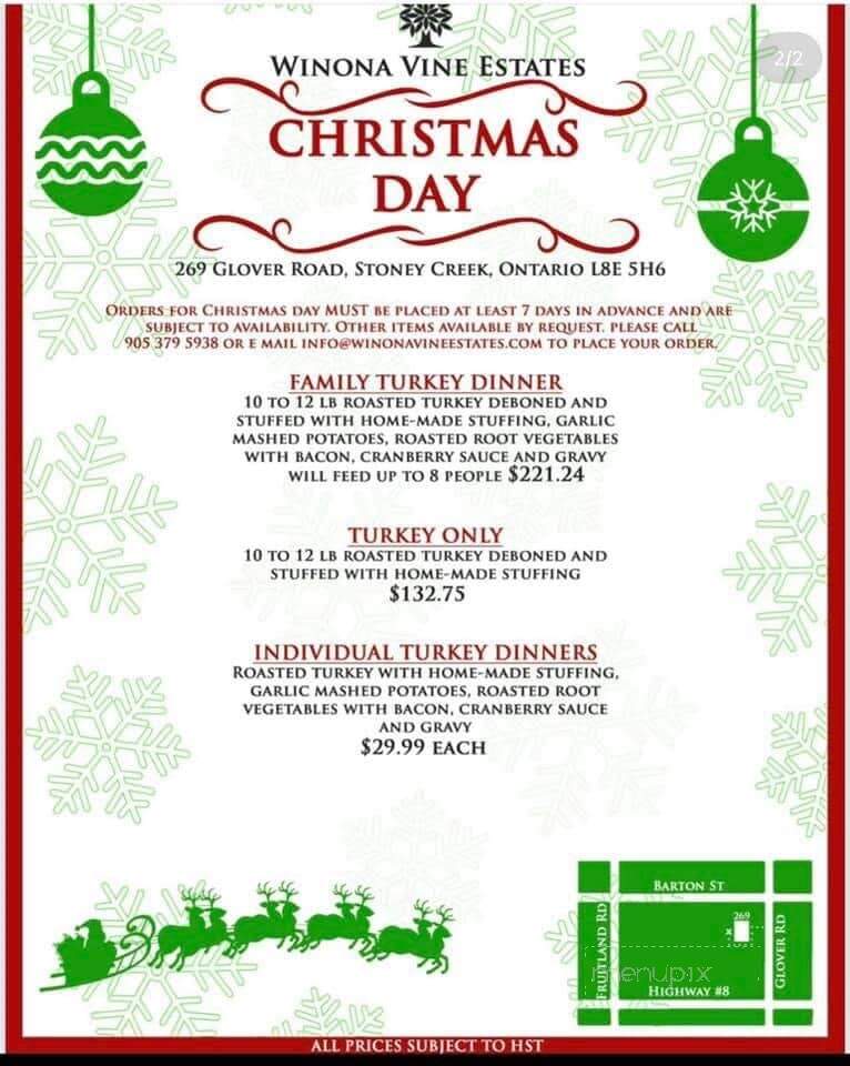 Chuggy's Tap & Grill - Stoney Creek, ON menu_pic