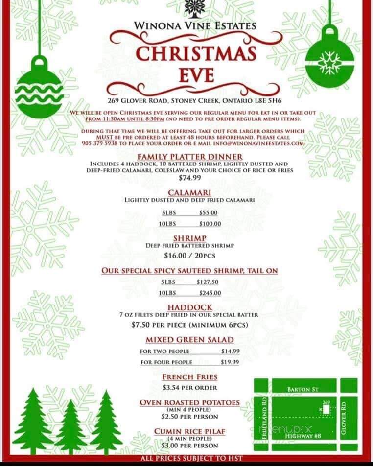 Chuggy's Tap & Grill - Stoney Creek, ON menu_pic