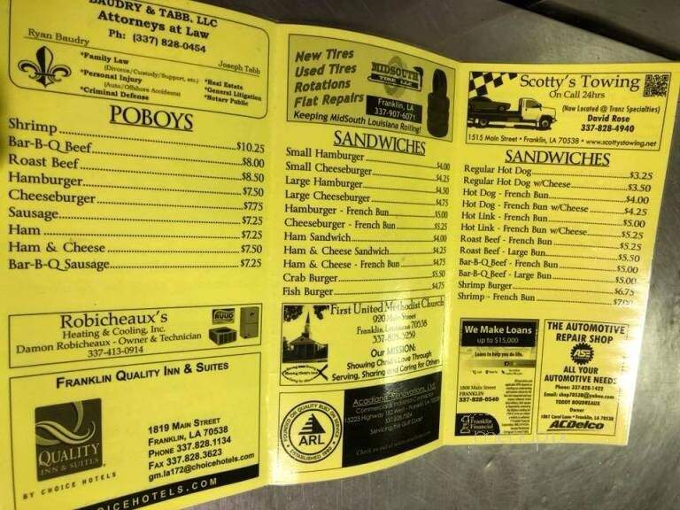 Landry's Hot Tamales - Franklin, LA menu_pic