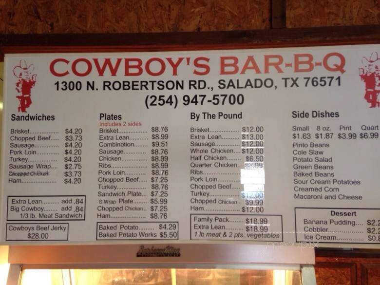 Cowboy's Bar Be Que Restaurant - Salado, TX