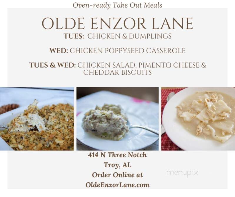 Olde Enzor Lane - Troy, AL menu_pic