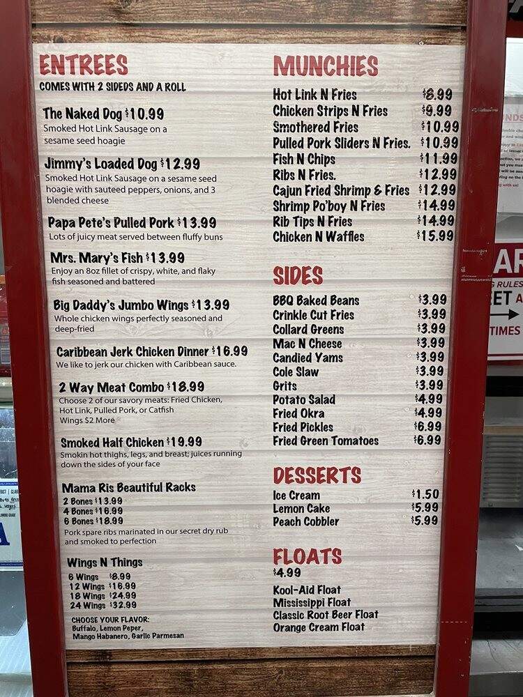 Chicks & Butts - Las Vegas, NV menu_pic