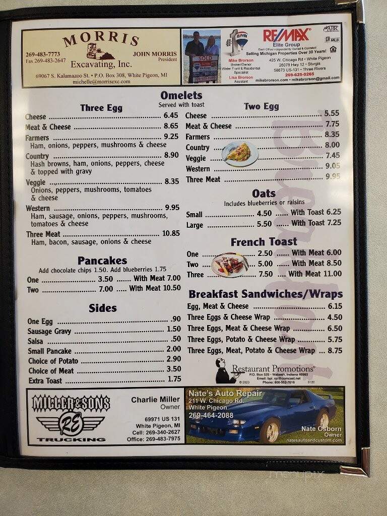 Rachael's Home Cooking - White Pigeon, MI menu_pic