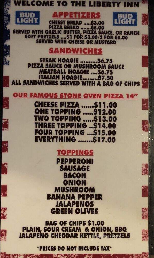Liberty Inn - Liberty Township, OH menu_pic