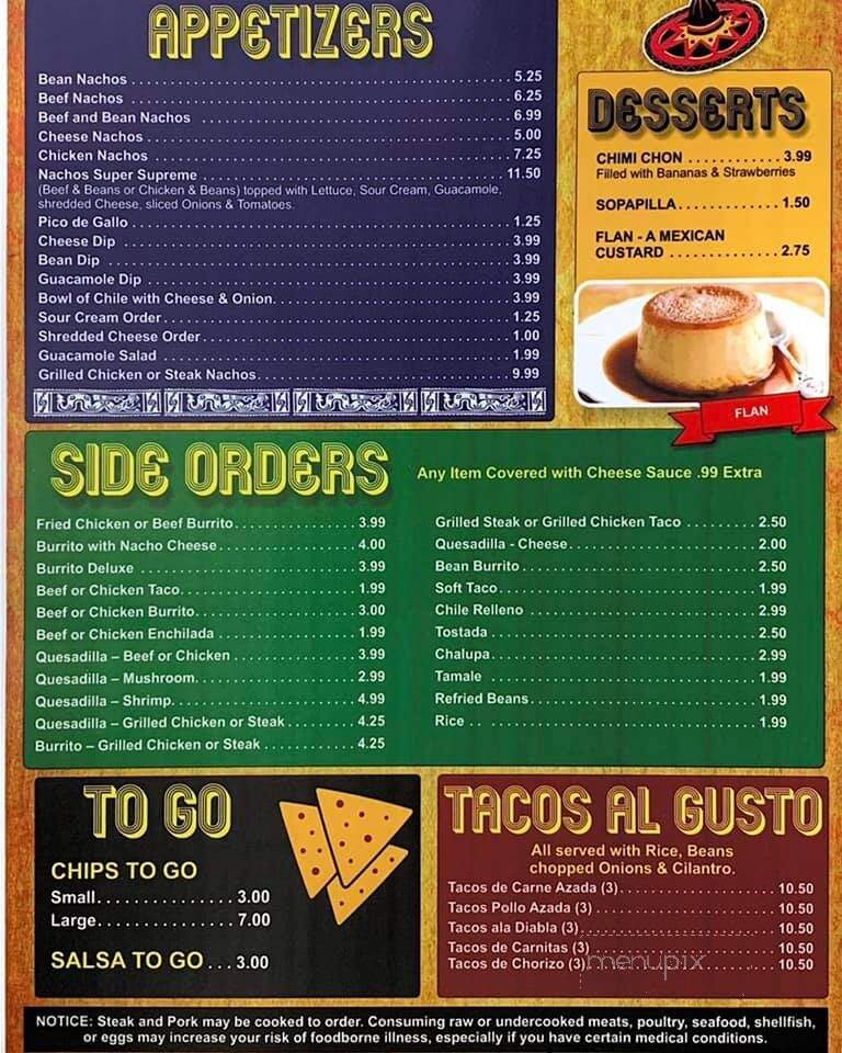 Casa Mexicana - Southern Pines, NC menu_pic
