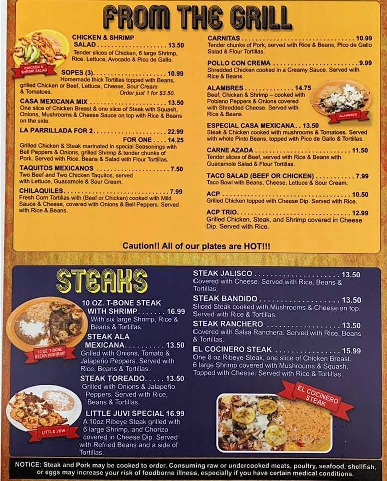 Casa Mexicana - Southern Pines, NC menu_pic