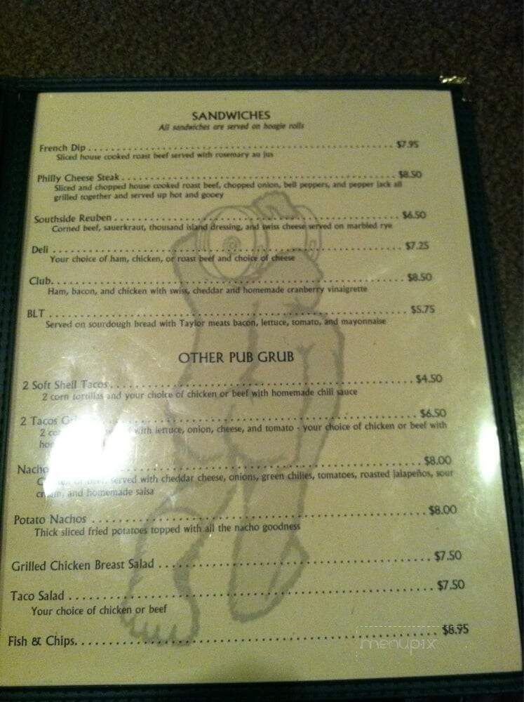 Southside Pub Incorporated - Bend, OR menu_pic