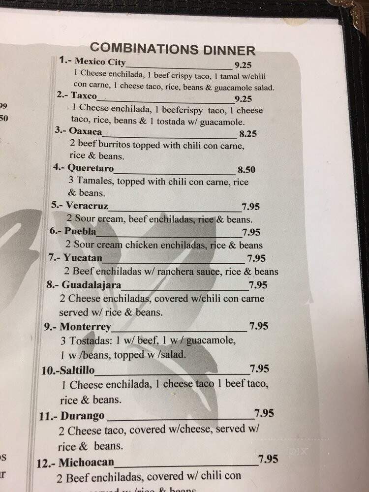 Dos Panchas Mexican Restaurant - Mesquite, TX menu_pic