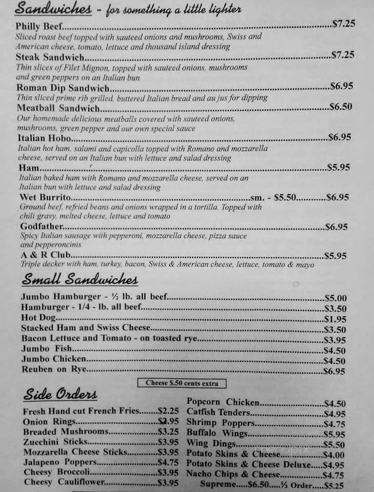 Angelo's & Riccardo's - Hesperia, MI menu_pic