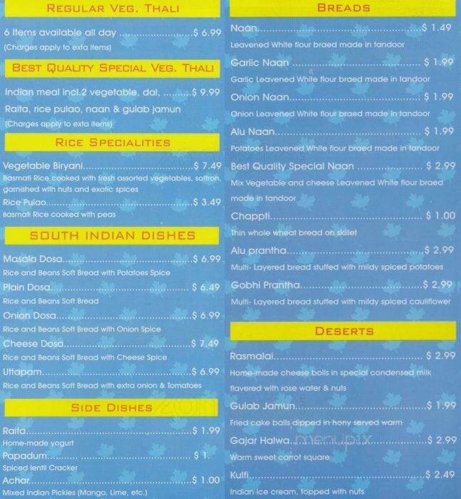 Best Quality Sweets & Restaurant - Vancouver, BC menu_pic