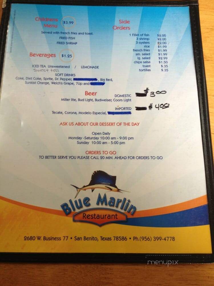 Blue Marlin Stand - San Benito, TX
