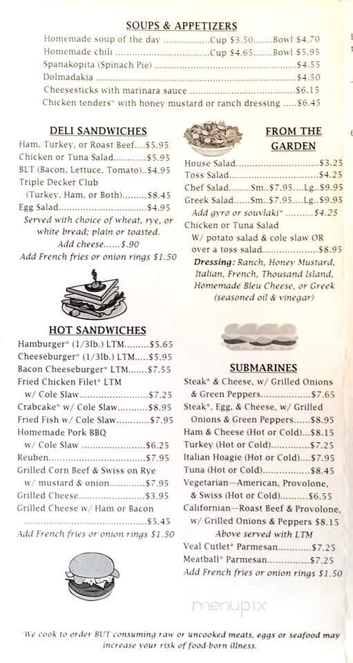 Twenty Four Hundred Diner - Fredericksburg, VA menu_pic