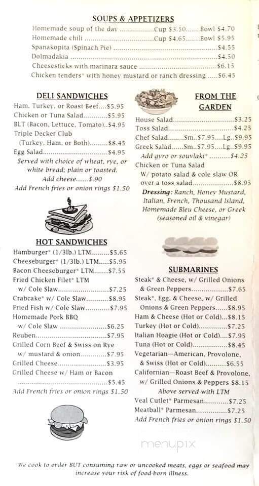 Twenty Four Hundred Diner - Fredericksburg, VA menu_pic