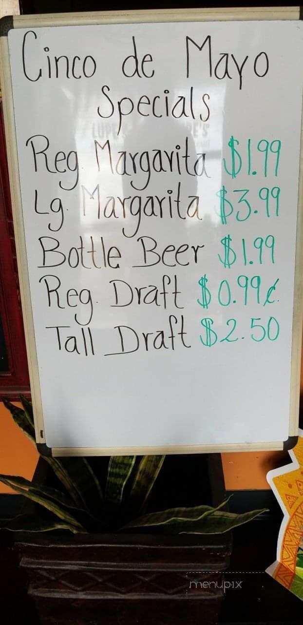 Lupe's Mexican Restaurant - Hanceville, AL menu_pic
