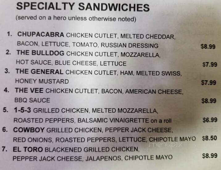 Villa Deli & Catering - Levittown, NY menu_pic