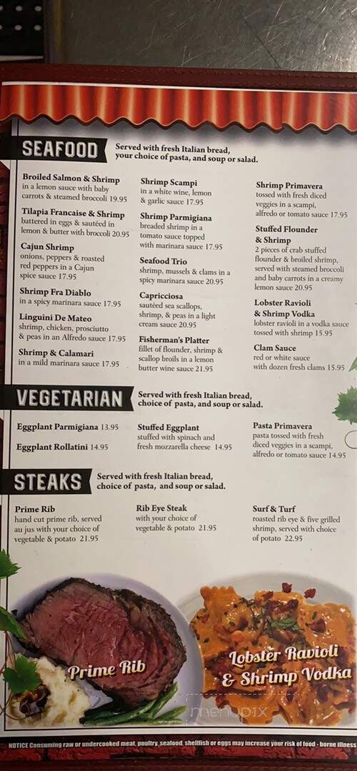 Villa Venice - Oxford, NJ menu_pic