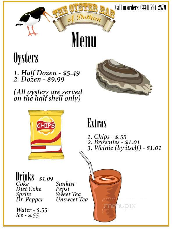 Ann's Oyster Bar - Dothan, AL menu_pic