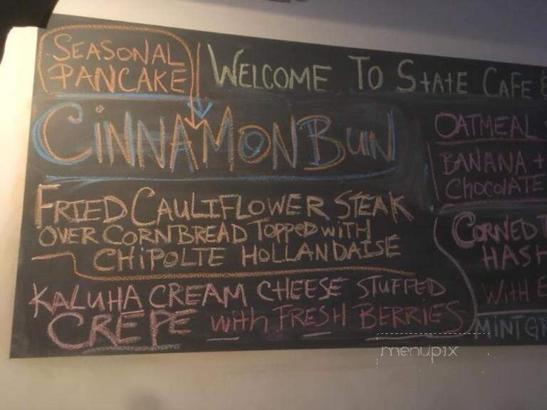 State Cafe - Harrisburg, PA menu_pic