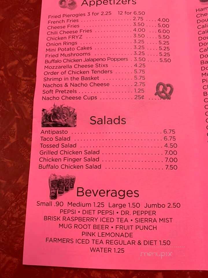 Valley Hi Food Drive-In - West Hazleton, PA menu_pic