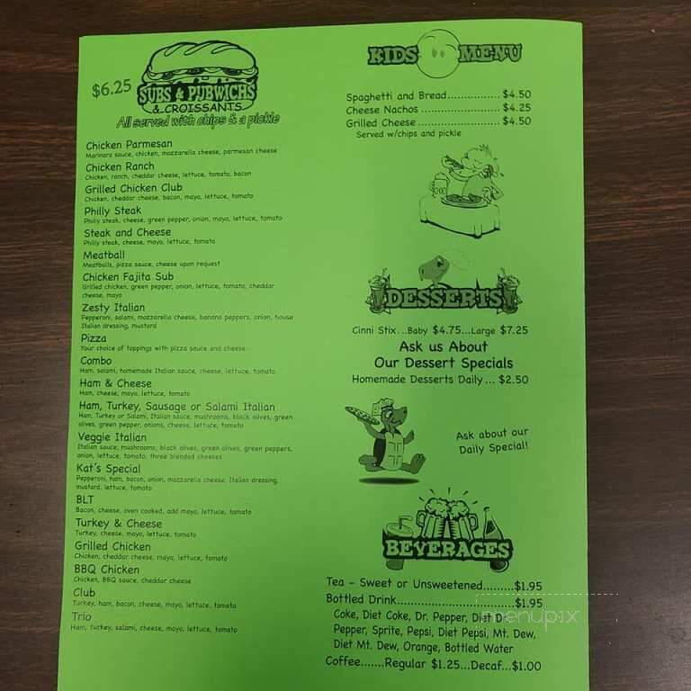 Snappys Pizza - Centerville, TN menu_pic