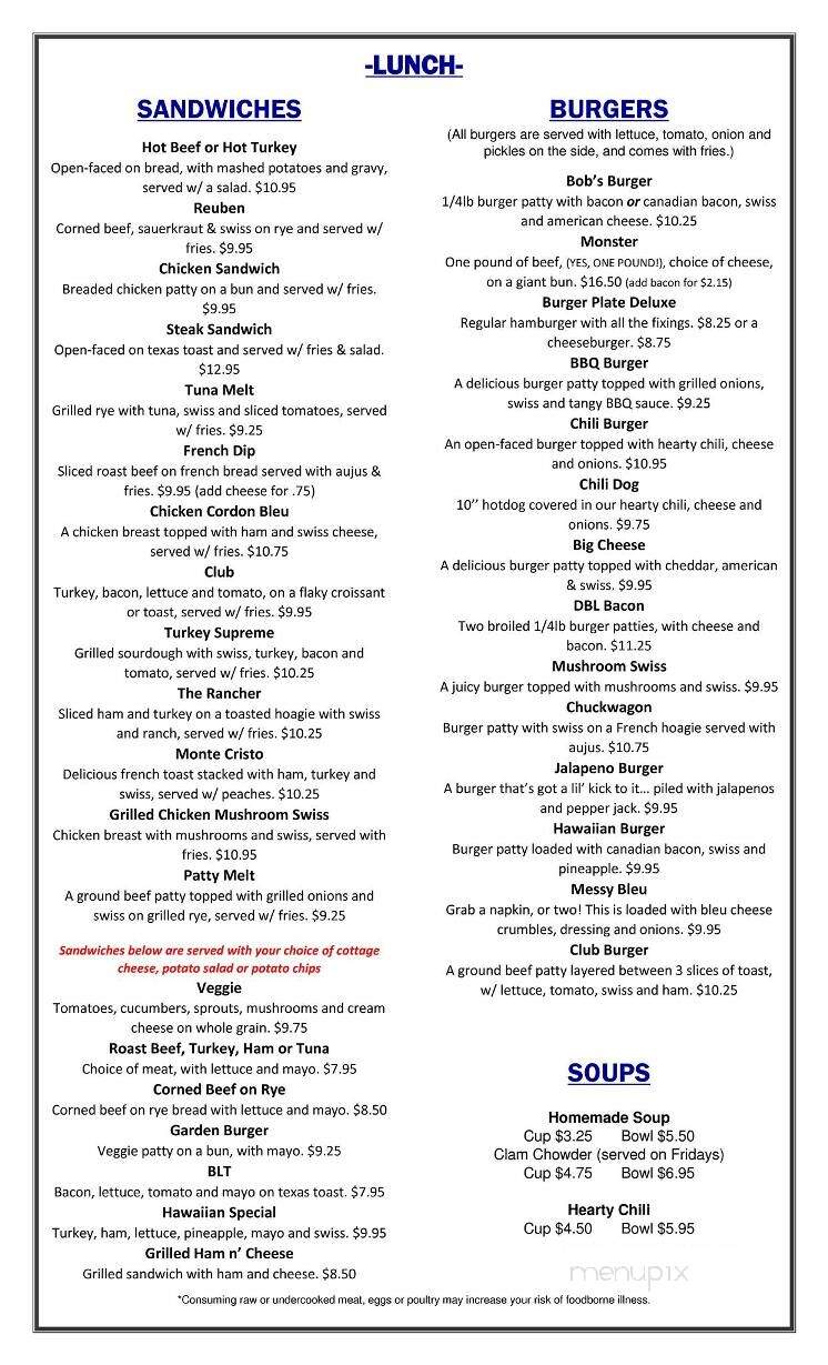 Bob's Cafe At The Inn - Moses Lake, WA menu_pic