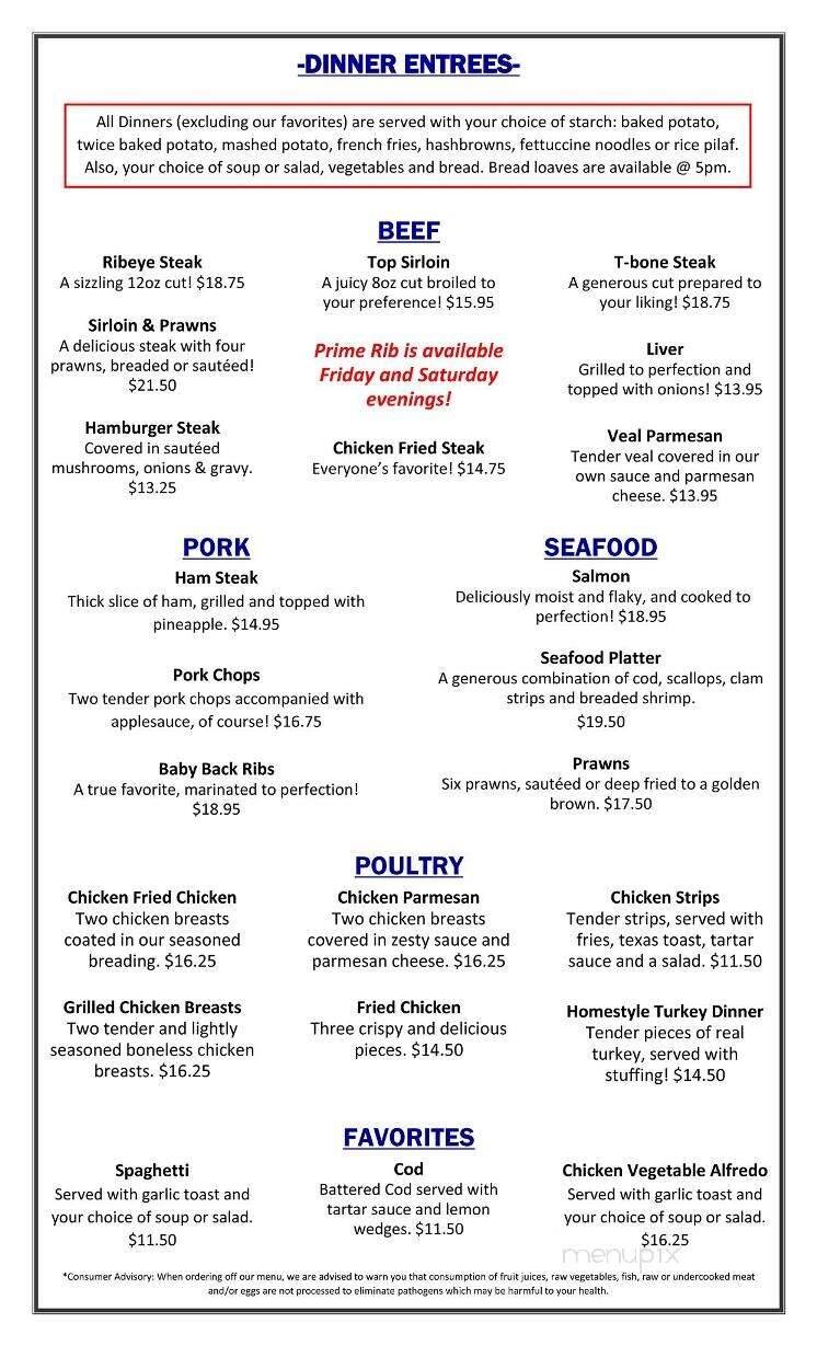 Bob's Cafe At The Inn - Moses Lake, WA menu_pic