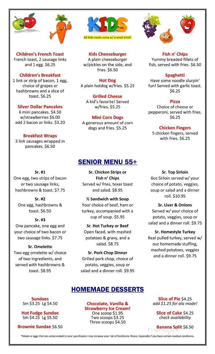 Bob's Cafe At The Inn - Moses Lake, WA menu_pic