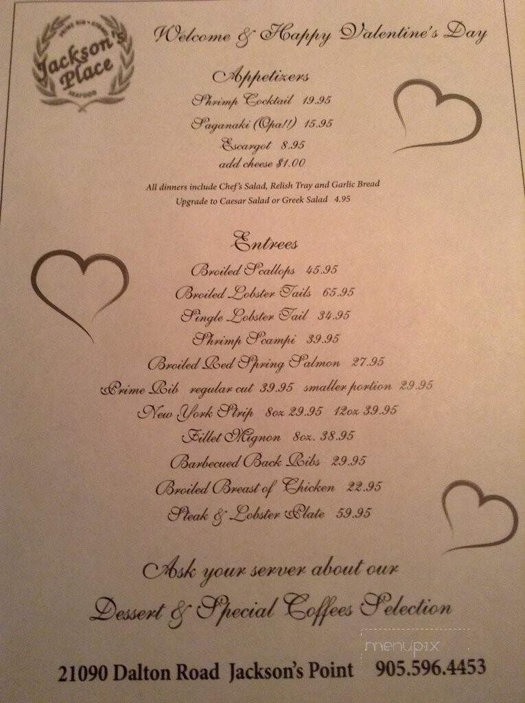 Jackson's Place Jr - Georgina, ON menu_pic
