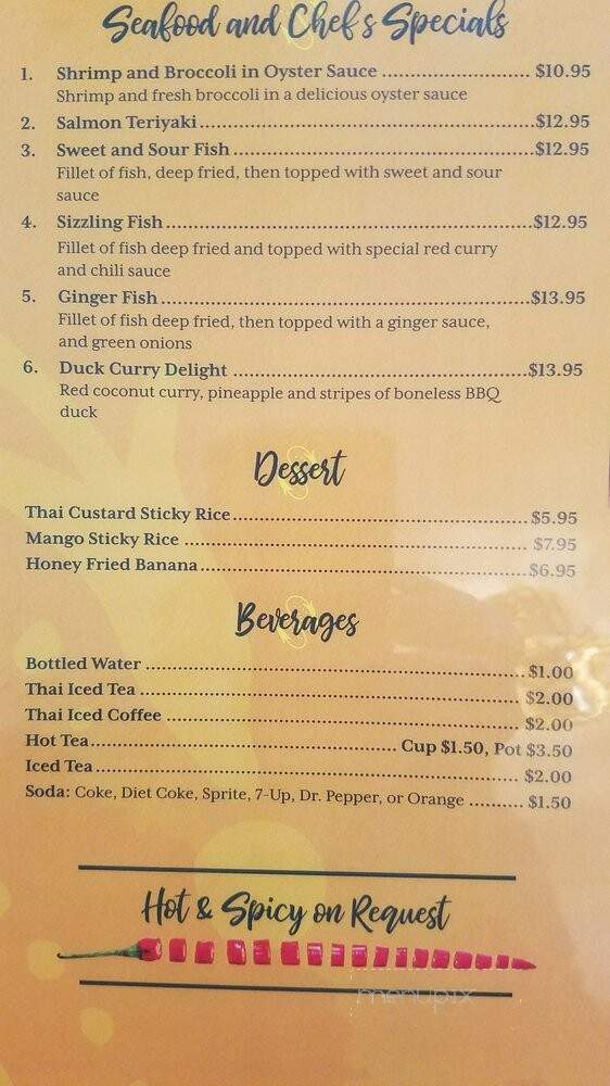 Thai 66 - Kingman, AZ menu_pic