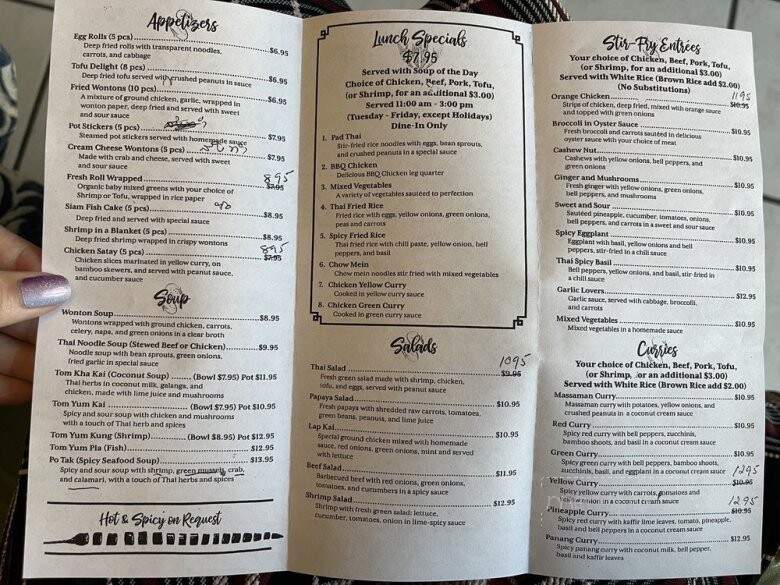 Thai 66 - Kingman, AZ menu_pic