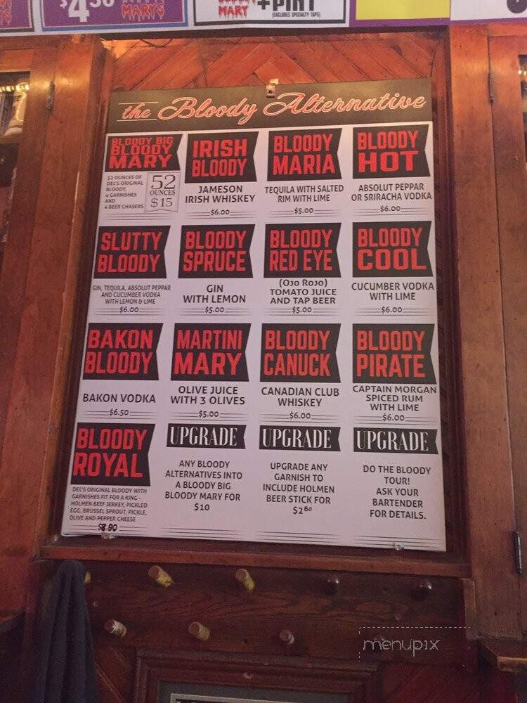Del's Bar - La Crosse, WI menu_pic