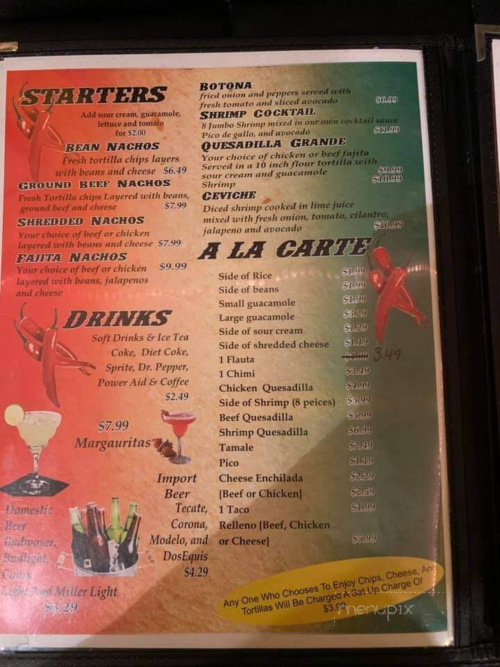 Munoz Mexican Restaurant - Anadarko, OK menu_pic