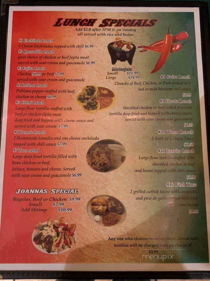 Munoz Mexican Restaurant - Anadarko, OK menu_pic