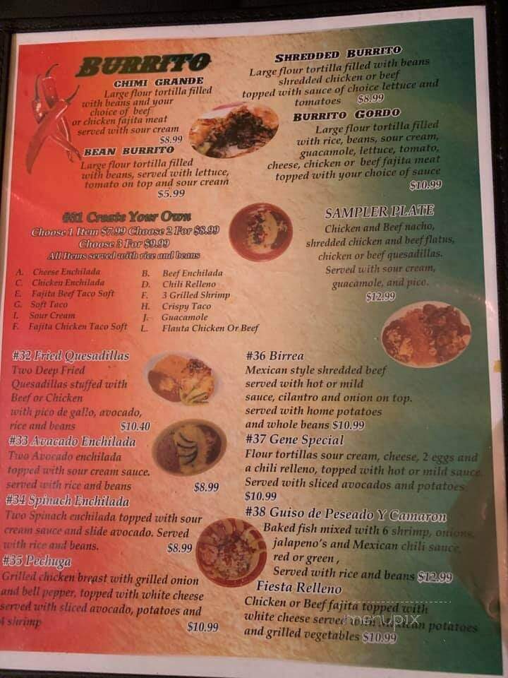 Munoz Mexican Restaurant - Anadarko, OK menu_pic