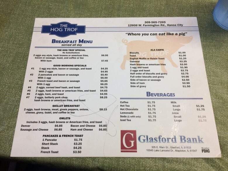 Hog Trof - Hanna City, IL menu_pic