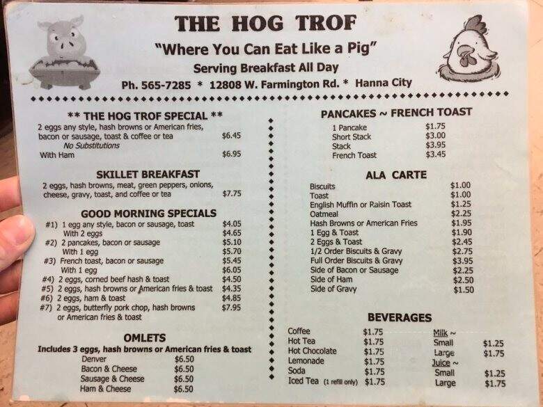 Hog Trof - Hanna City, IL menu_pic