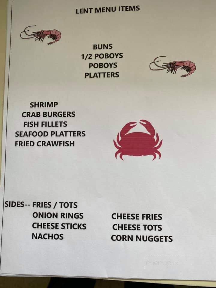Goal Post Drive Inn - Raceland, LA menu_pic