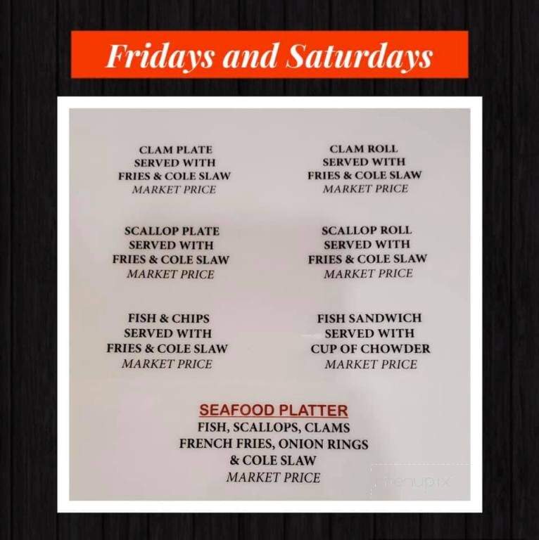 Milk Bottle Restaurant - Raynham, MA menu_pic