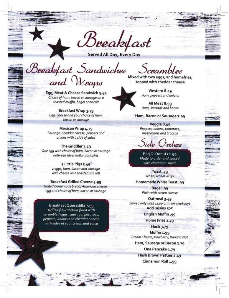 Becky's Diner - Waverly, NY menu_pic