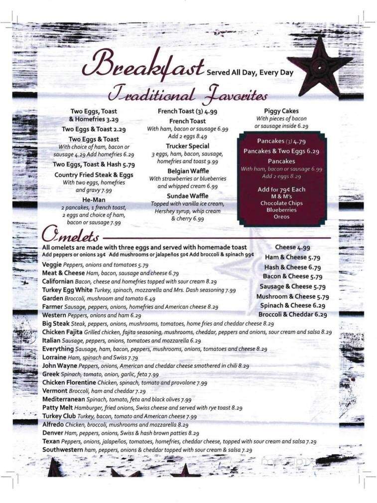 Becky's Diner - Waverly, NY menu_pic