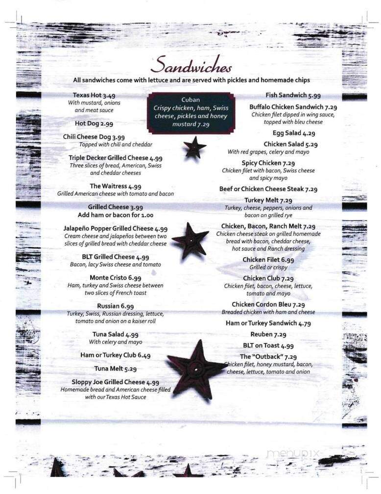 Becky's Diner - Waverly, NY menu_pic