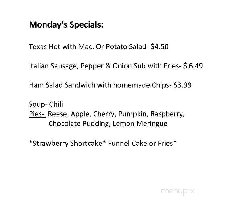 Becky's Diner - Waverly, NY menu_pic