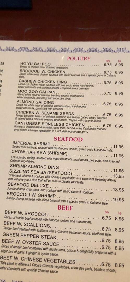 East Wind Restaurant - Pembroke, NC menu_pic