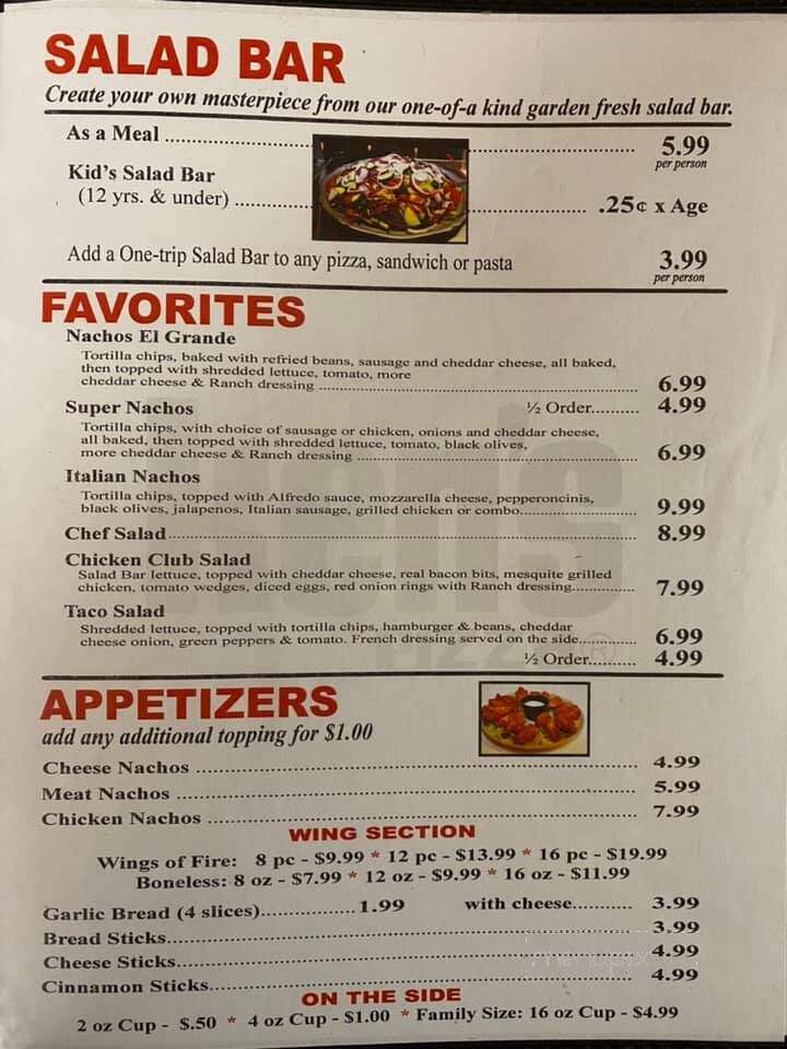 Ken's Pizza - Chandler, OK menu_pic