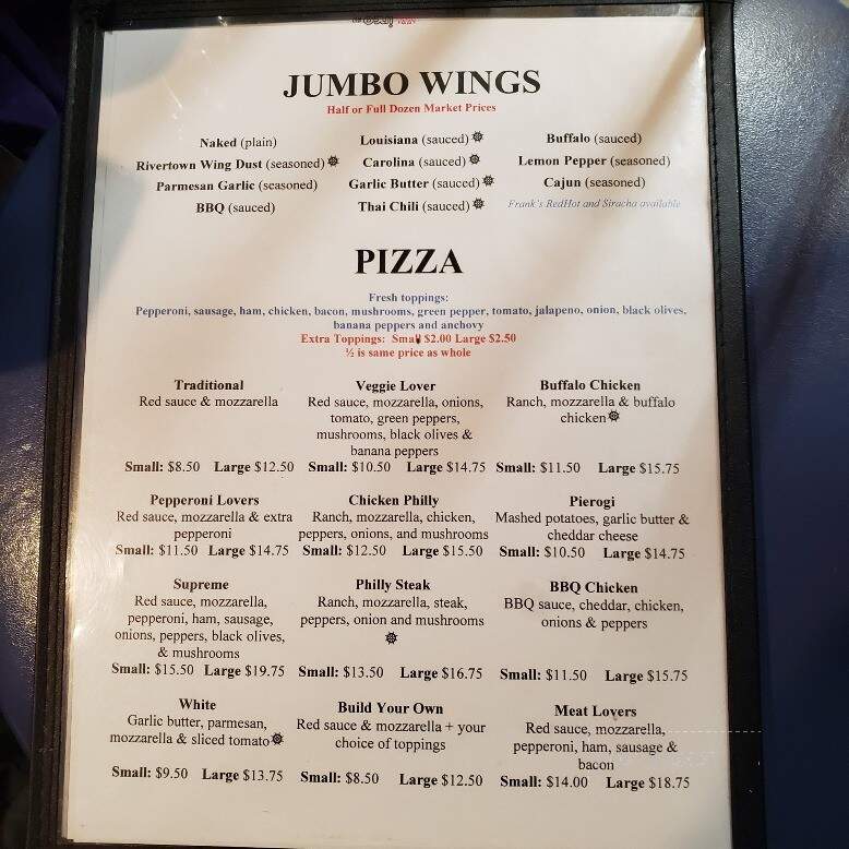 Rivertown Pub - Leechburg, PA menu_pic