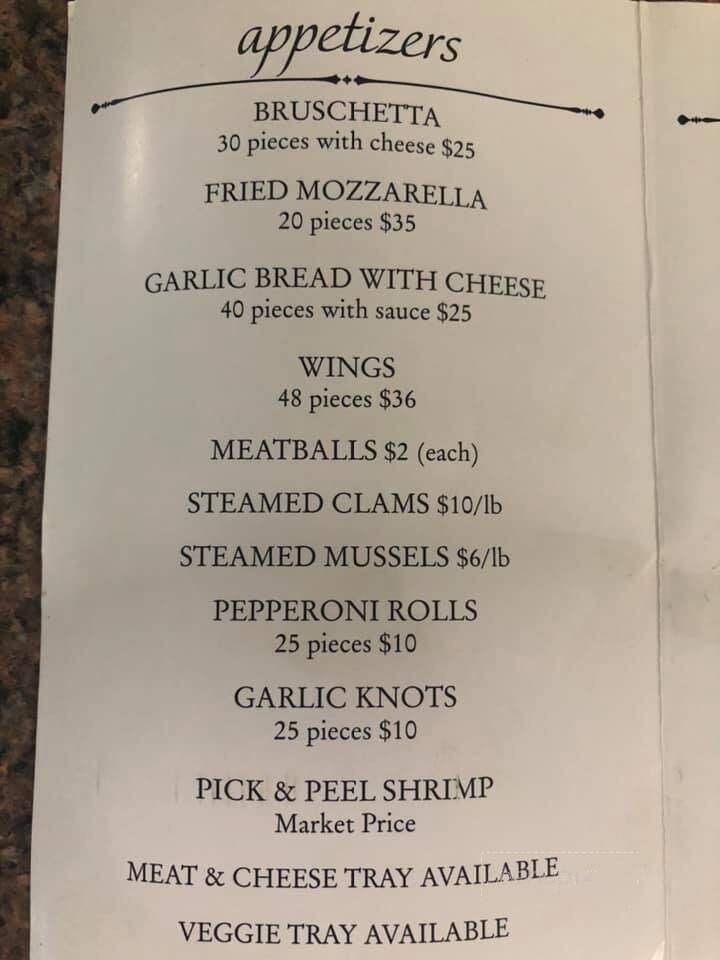 Schiano's Italian Restaurant - Berrysburg, PA menu_pic