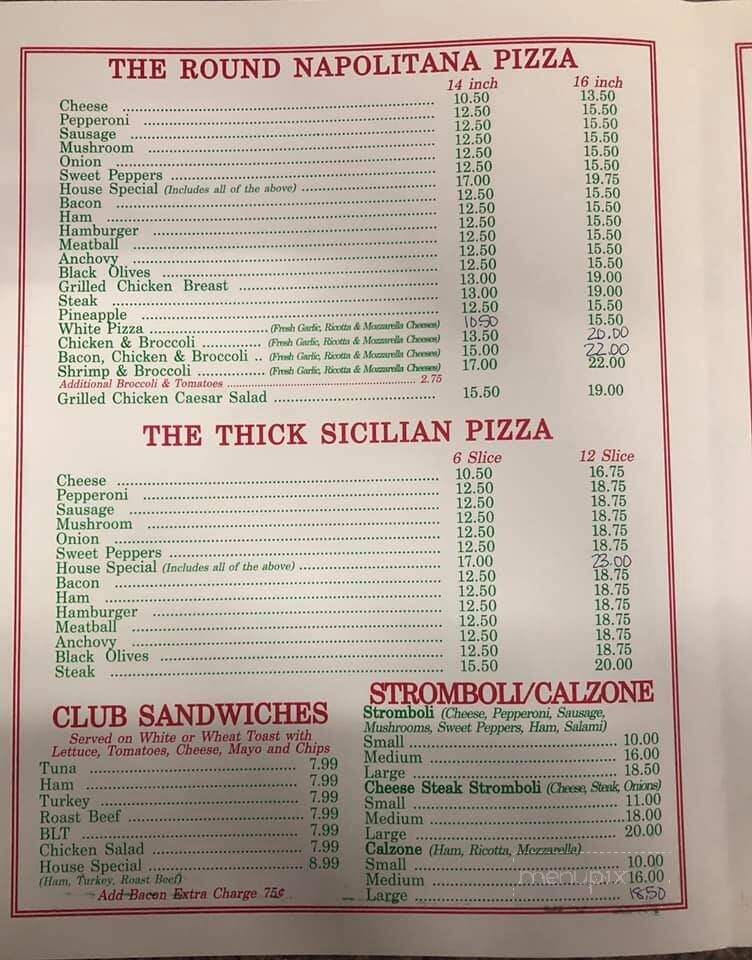 Schiano's Italian Restaurant - Berrysburg, PA menu_pic